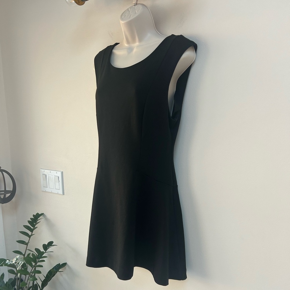 Free People Womans Black Flowy Dress